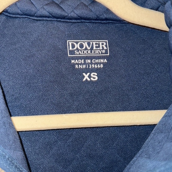 New Dover Saddlery Jordan Half-Zip Navy Quilted Sweatshirt Pullover- Retail $100 - Picture 9 of 9